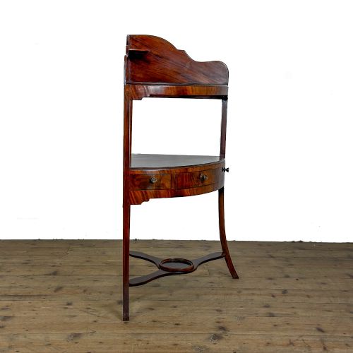ANTIQUE MAHOGANY GEORGIAN CORNER WASHSTAND - ADDITIONAL PHOTO 6