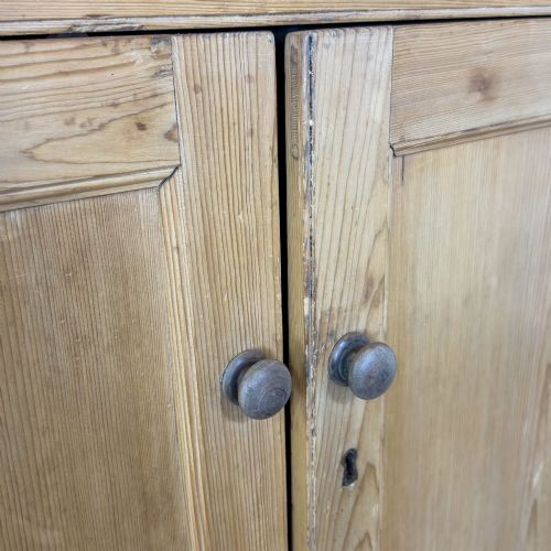 ANTIQUE STRIPPED PINE CORNER CABINET - ADDITIONAL PHOTO 4