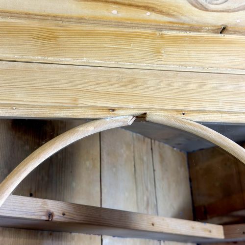 ANTIQUE STRIPPED PINE CORNER CABINET - ADDITIONAL PHOTO 6