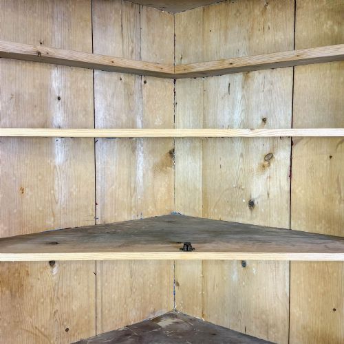 ANTIQUE STRIPPED PINE CORNER CABINET - ADDITIONAL PHOTO 8