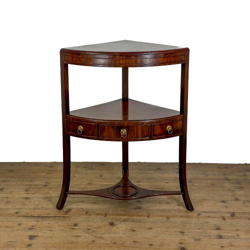 ANTIQUE GEORGIAN MAHOGANY CORNER WASHSTAND
