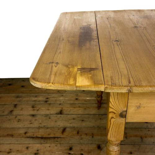 ANTIQUE PINE DROP LEAF KITCHEN TABLE - ADDITIONAL PHOTO 1