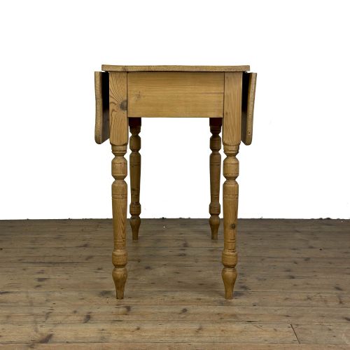 ANTIQUE PINE DROP LEAF KITCHEN TABLE - ADDITIONAL PHOTO 5