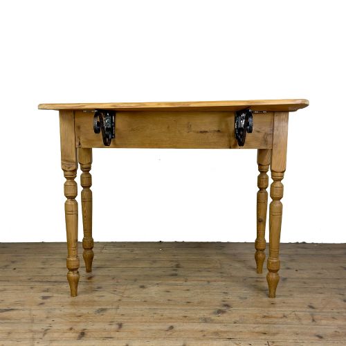 ANTIQUE PINE DROP LEAF KITCHEN TABLE - ADDITIONAL PHOTO 9