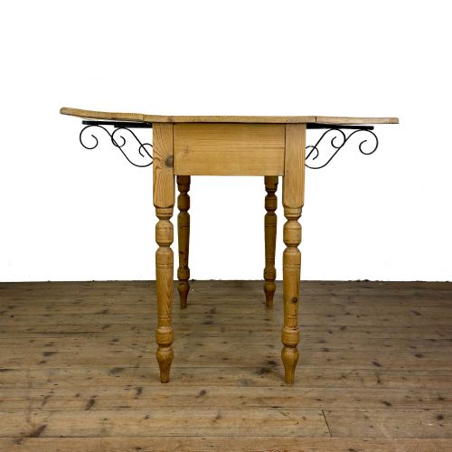ANTIQUE PINE DROP LEAF KITCHEN TABLE - ADDITIONAL PHOTO 10