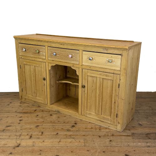 ANTIQUE VICTORIAN PINE DRESSER BASE SIDEBOARD - ADDITIONAL PHOTO 10
