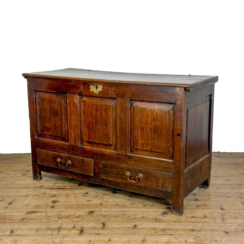 ANTIQUE 18TH CENTURY OAK MULE CHEST - ADDITIONAL PHOTO 6