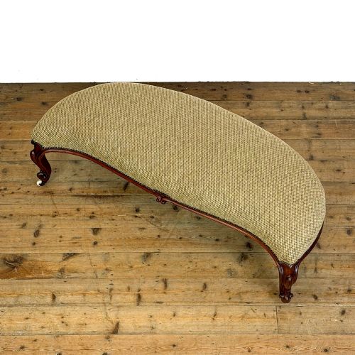ANTIQUE VICTORIAN UPHOLSTERED WINDOW SEAT - ADDITIONAL PHOTO 2