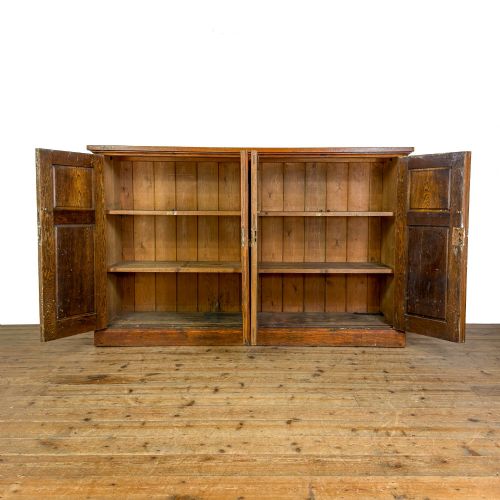 fig 1. Antique Large Oak School Cupboard