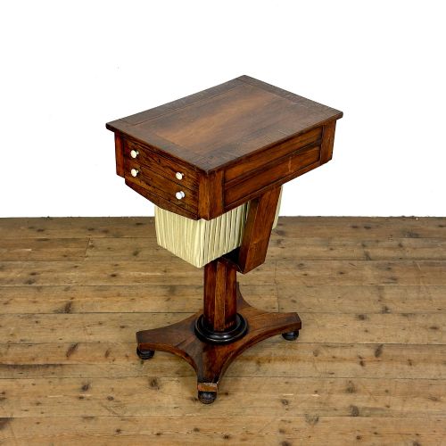 ANTIQUE 19TH CENTURY ROSEWOOD WORK TABLE