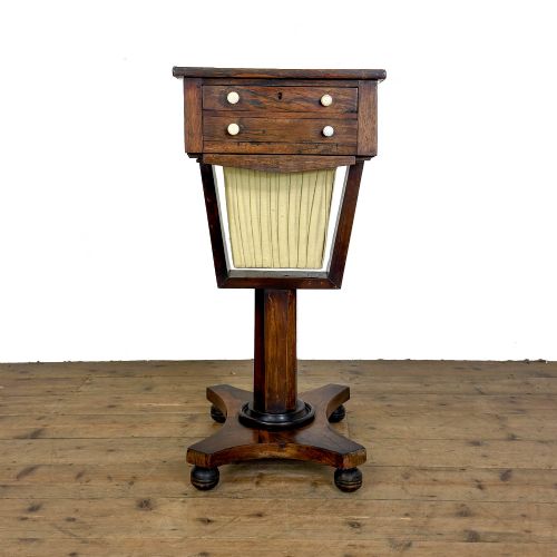 ANTIQUE 19TH CENTURY ROSEWOOD WORK TABLE - ADDITIONAL PHOTO 1