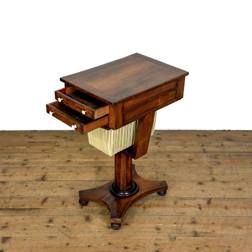 ANTIQUE 19TH CENTURY ROSEWOOD WORK TABLE - ADDITIONAL PHOTO 4