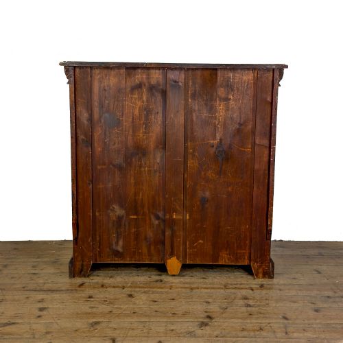 ANTIQUE CARVED OAK OPEN BOOKCASE - ADDITIONAL PHOTO 5