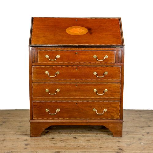 ANTIQUE EDWARDIAN SMALL MAHOGANY BUREAU