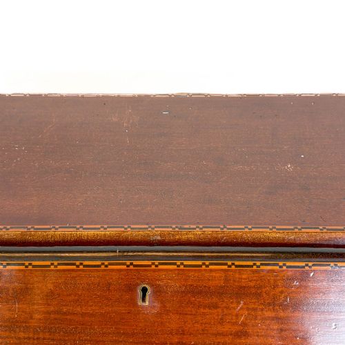 ANTIQUE EDWARDIAN SMALL MAHOGANY BUREAU - ADDITIONAL PHOTO 8