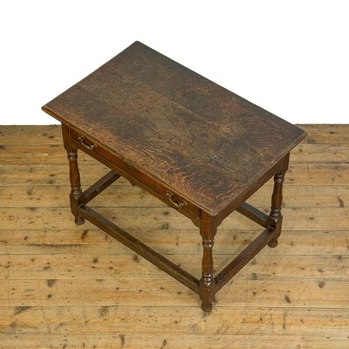 ANTIQUE 18TH CENTURY OAK LOWBOY SIDE TABLE - ADDITIONAL PHOTO 1