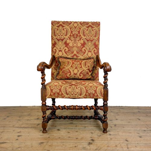 ANTIQUE WALNUT ELBOW CHAIR