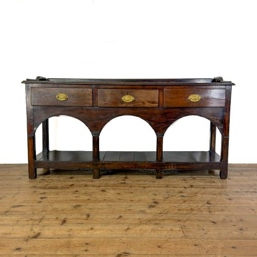 ANTIQUE 19TH CENTURY OAK DRESSER BASE