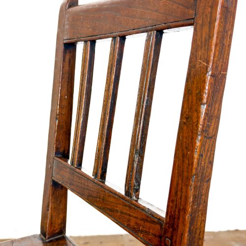 ANTIQUE SET OF THREE HARLEQUIN FARMHOUSE CHAIRS - ADDITIONAL PHOTO 13