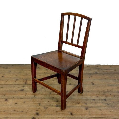 ANTIQUE SET OF FOUR HARLEQUIN OAK DINING CHAIRS - ADDITIONAL PHOTO 1