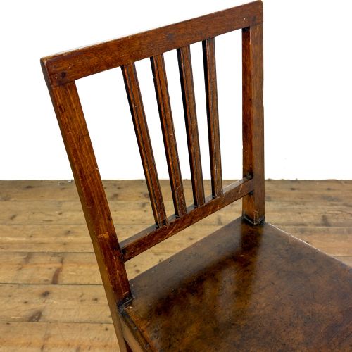ANTIQUE SET OF FOUR HARLEQUIN OAK DINING CHAIRS - ADDITIONAL PHOTO 13