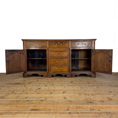 ANTIQUE GEORGIAN OAK DRESSER BASE SIDEBOARD - ADDITIONAL PHOTO 1