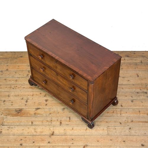 ANTIQUE WILLIAM IV MAHOGANY CHEST OF DRAWERS - ADDITIONAL PHOTO 2