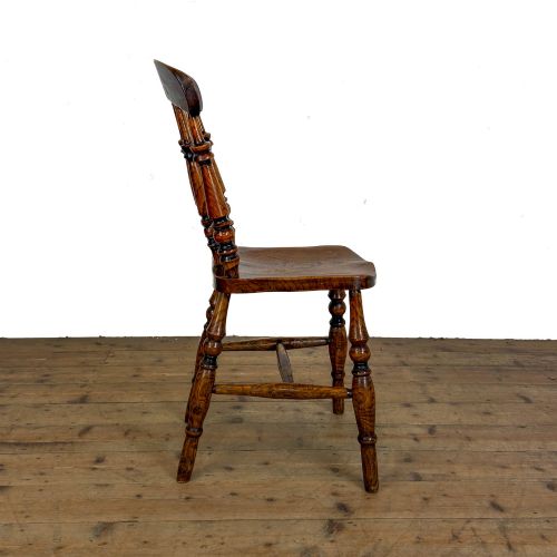 ANTIQUE SET OF FOUR FARMHOUSE KITCHEN CHAIRS - ADDITIONAL PHOTO 5