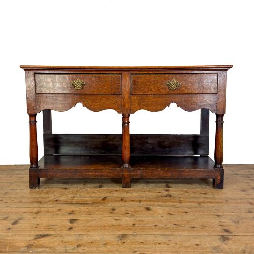 ANTIQUE SMALL WELSH OAK DRESSER BASE