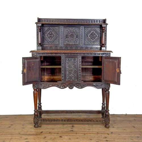 ANTIQUE VICTORIAN CARVED OAK SIDEBOARD - ADDITIONAL PHOTO 1