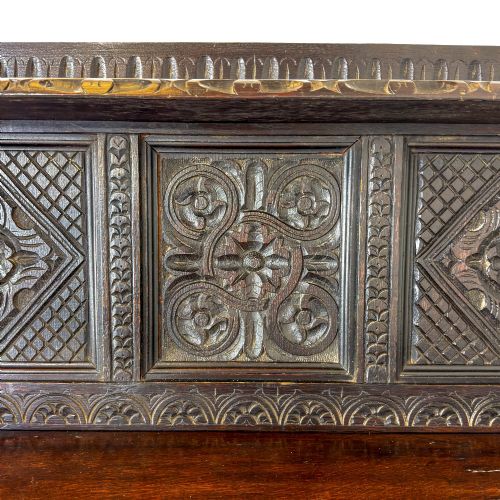 ANTIQUE VICTORIAN CARVED OAK SIDEBOARD - ADDITIONAL PHOTO 3