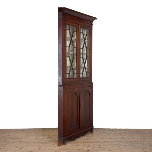 ANTIQUE MAHOGANY CORNER CUPBOARD - ADDITIONAL PHOTO 7
