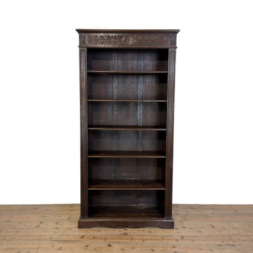 Antique Oak Carved Bookcase