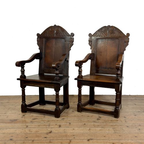 Antique Pair of Wainscot Chairs