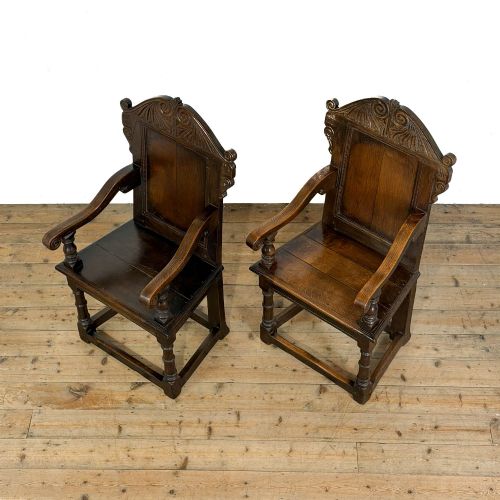 fig 2. Antique Pair of Wainscot Chairs