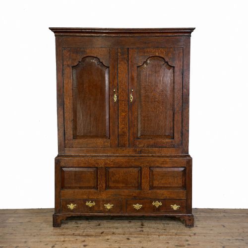 Antique 18th Century Oak Livery Cupboard Wardrobe