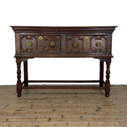 Antique Jacobean Style Oak Dresser Base