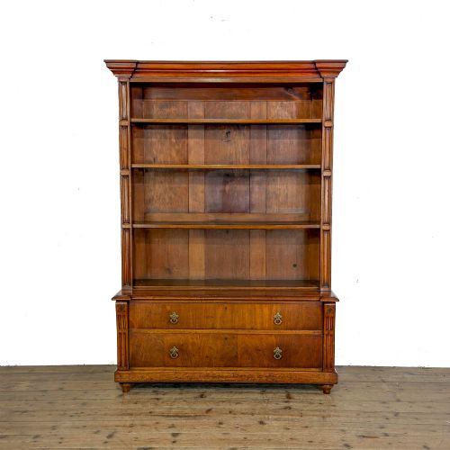 Antique Walnut Open Bookcase
