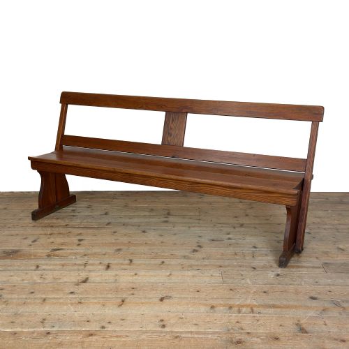 Antique Pine Flip-over Chapel Pew Bench
