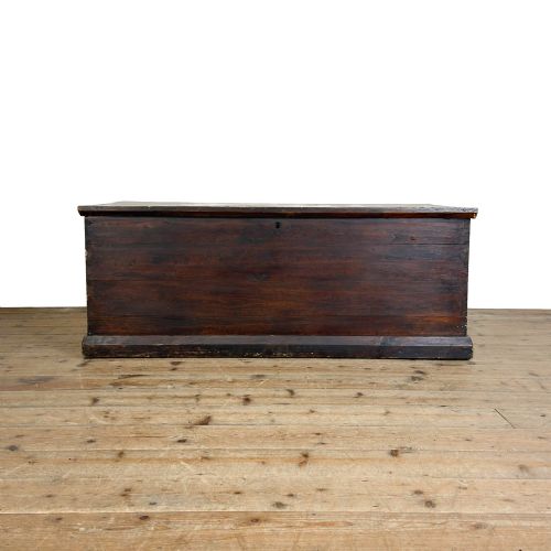 Antique Stained Pine Large Blanket Box