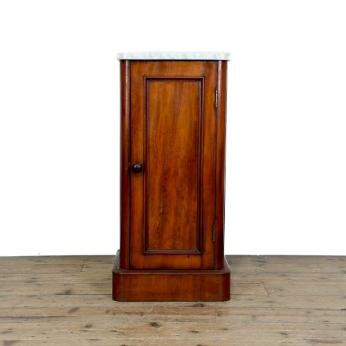 Antique Victorian Marble Top Bedside Table