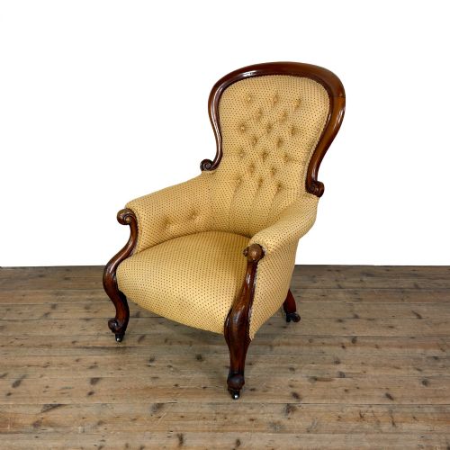 Antique Victorian Upholstered Armchair