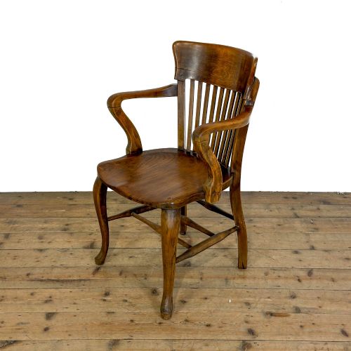Antique Oak Office Armchair