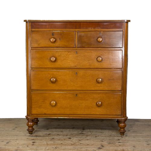 Antique Victorian Light Oak Chest of Drawers