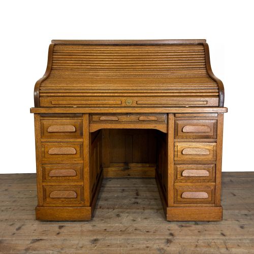 Antique Oak Roll-top Desk
