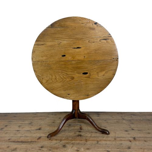 Antique Georgian Light Oak Tilt Top Table
