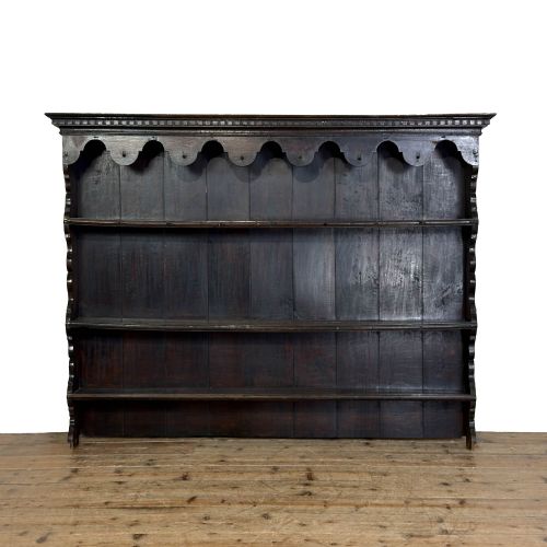 Antique Oak Dresser Hanging Wall Rack
