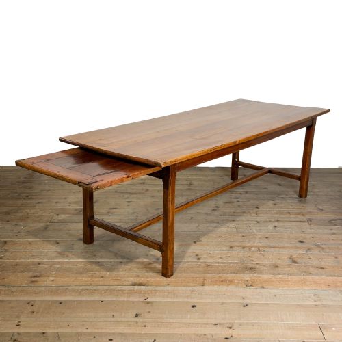 Antique Large Fruitwood Refectory Dining Table
