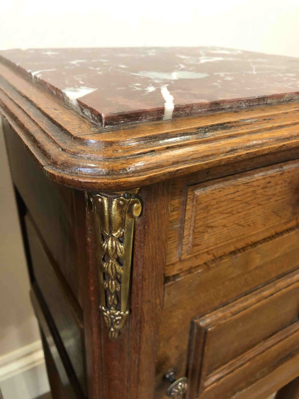 

Pair of Antique Marble Top Cupboards - Ideal as Bedside Cabinets
 View IV