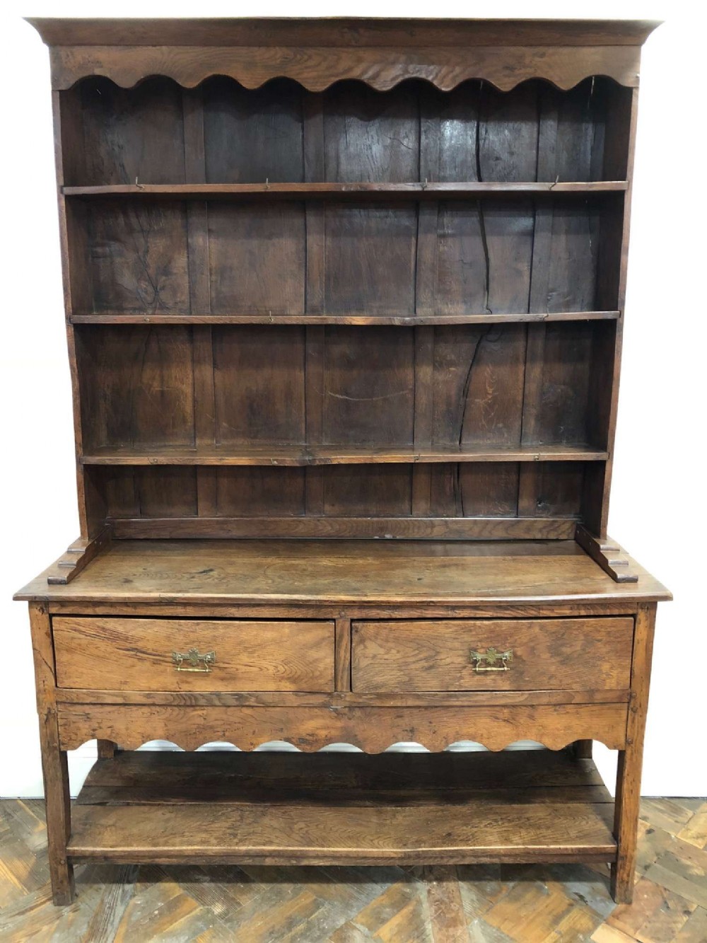  Antique Welsh Oak Potboard Dresser 